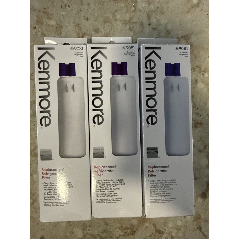 3 Kenmore Replacement Refrigerator Water‎ Filter 469081 Filter Sealed